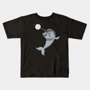 Dabbing Narwhal Volleyball Dab Kids T-Shirt